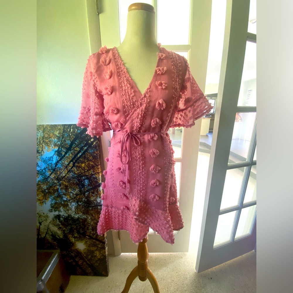 Banjul Pom Pom Wrap Dress